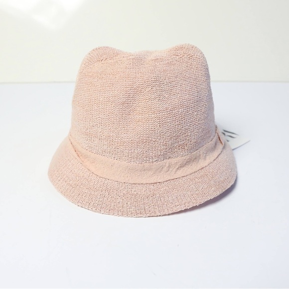Zara Other - NWT Zara pastel pink little ears woven hat 1-3 yrs 50 cm summer sun protection
